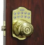 Lockey E Digital Keyless Electronic Knob Door Lock Bright Brass